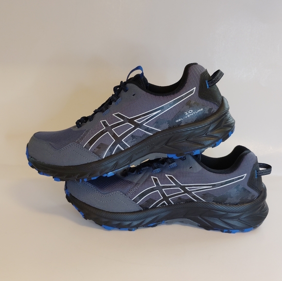 Asics Men's Gray and Blue Athletic Shoes - Picture 5 of 7